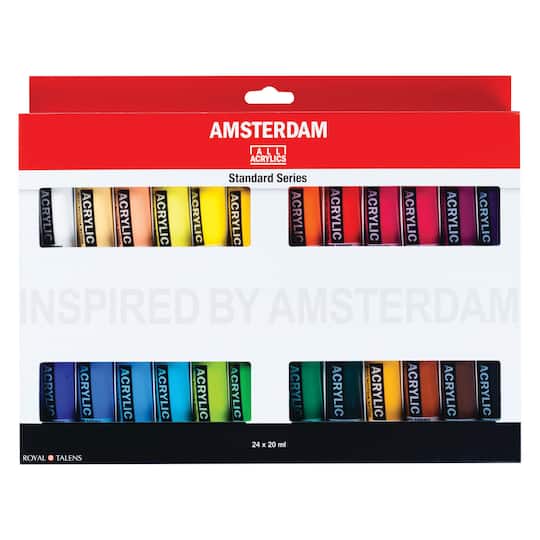 Amsterdam Standard Acrylic Paint, 24 Color Set